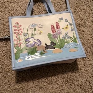 RADLEY LONDON Blue and Cream Spring Floral Tote
